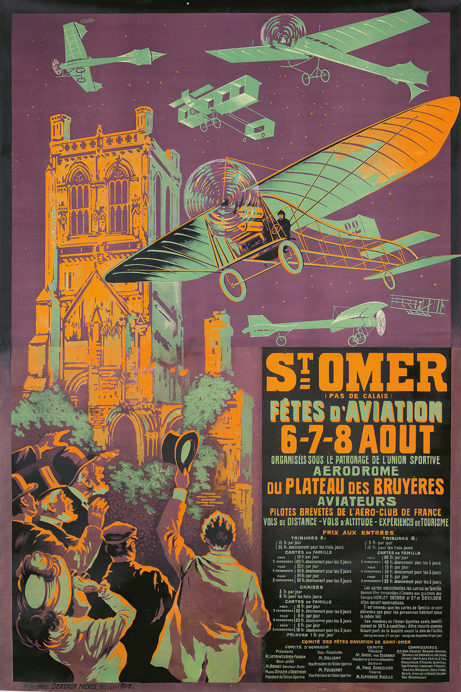 Aérodrome du Plateau des Bruyères Vintage Poster