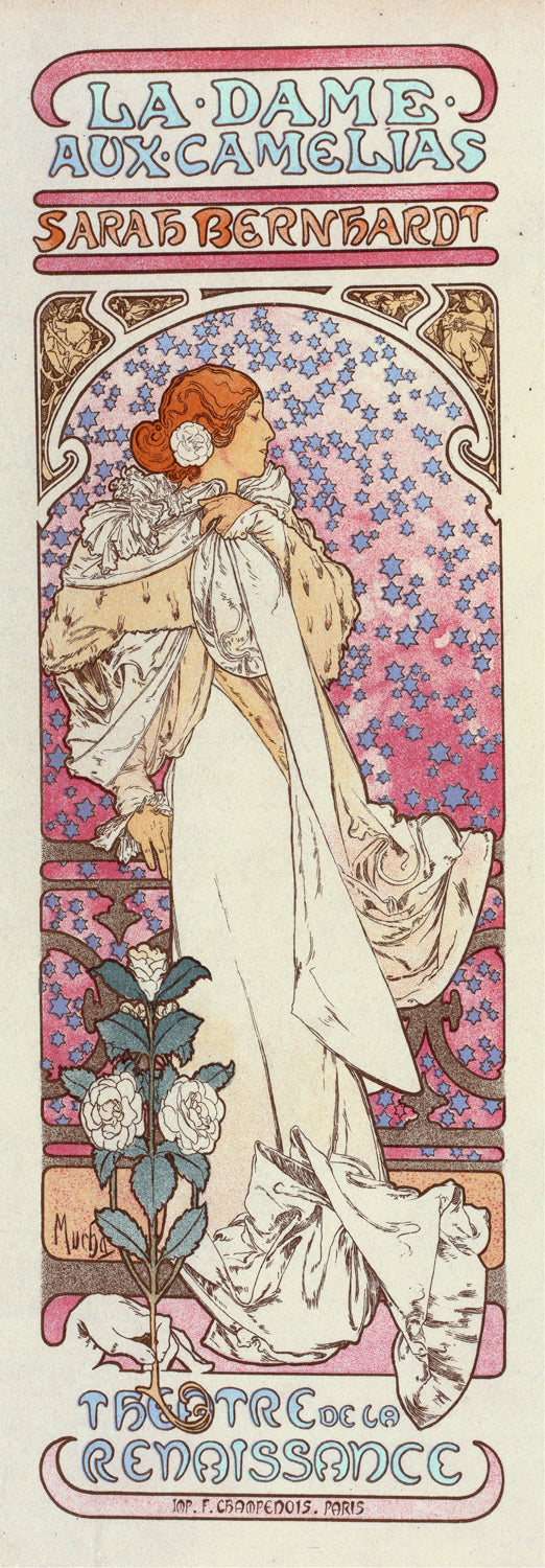 La Dame Aux Camelias Sarah Bernhardt by Alphonse Mucha