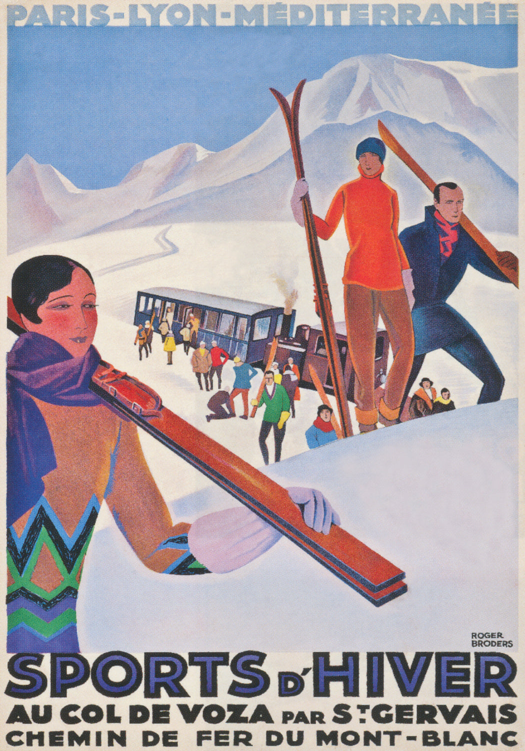 Ice Skating — Vintage Poster