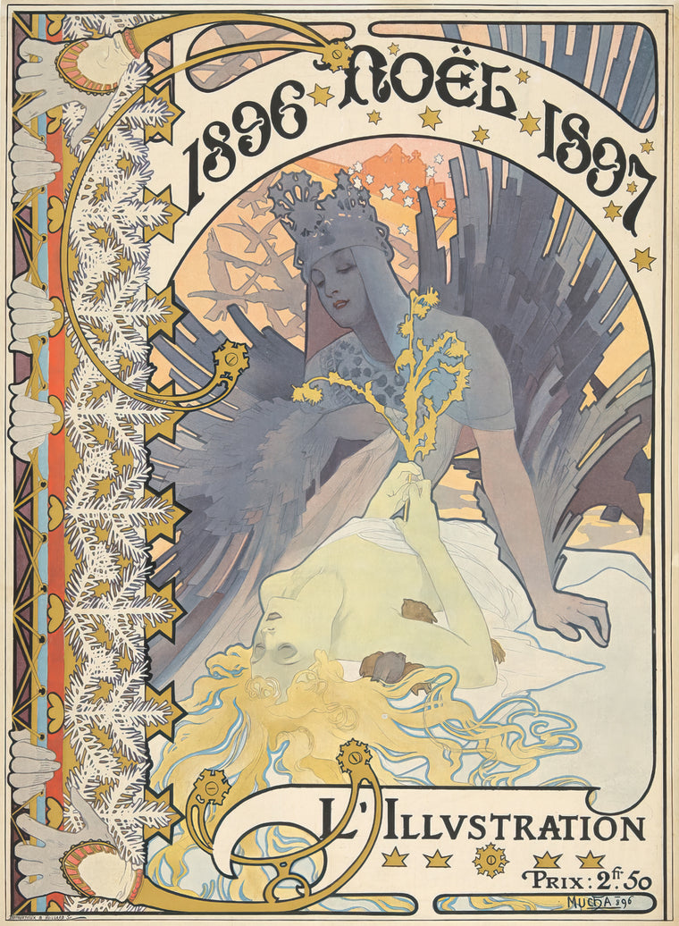 L'Illustration, Noël by Alphonse Mucha, 1896